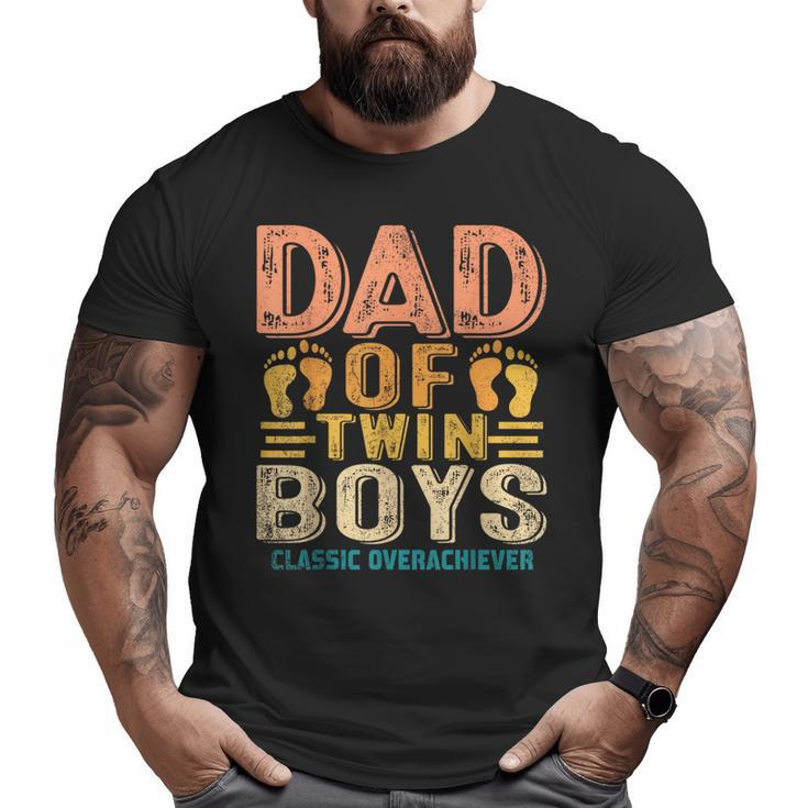 Dad Of Twin Boys Twin Dad Father Big and Tall Men T-shirt