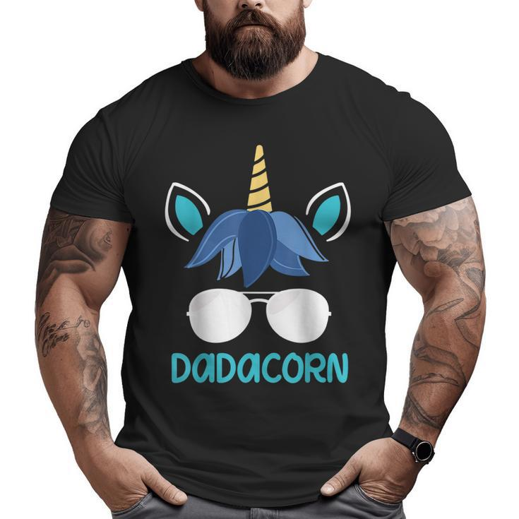 Dadacorn Dad Unicorn Face  Father's Day  Big and Tall Men T-shirt