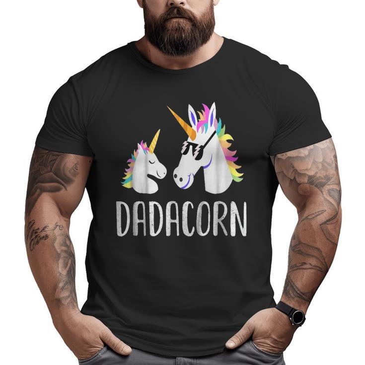 Dadacorn Unicorn Dad And Baby Fathers Day V4 Big and Tall Men T-shirt