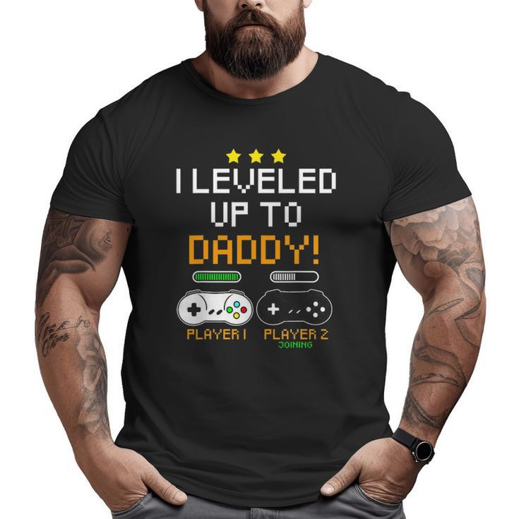 Daddy Gamer Player Progress Bar Gaming Baby Announcement Big and Tall Men T-shirt