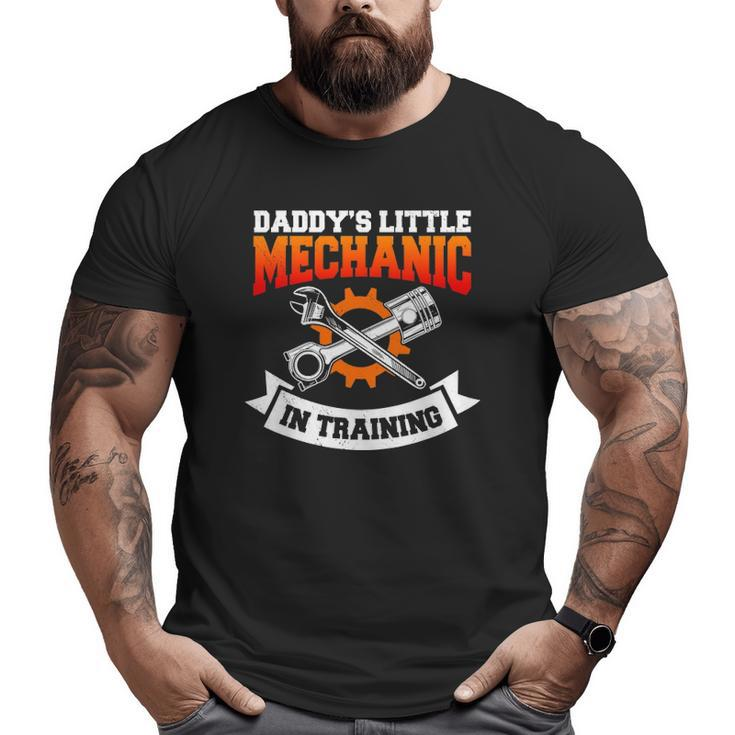 Daddy's Little Mechanic In Training Automotive Technician Big and Tall Men T-shirt