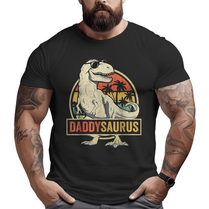 Daddysaurus Fathers Day T-Rex Dad Dinosaur  For Dad Big and Tall Men T-shirt