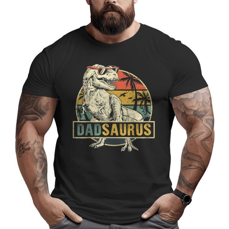 Dadsaurus T Rex Dinosaur Dad Saurus Family Matching Big and Tall Men T-shirt