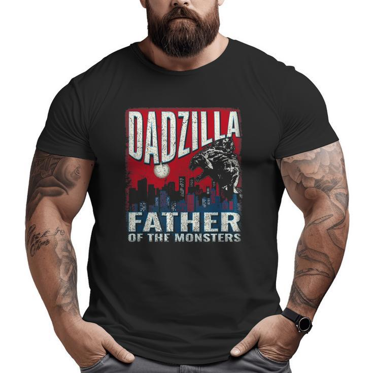 Dadzilla Father Of The Monsters Dad Vintage Distressed Big and Tall Men T-shirt