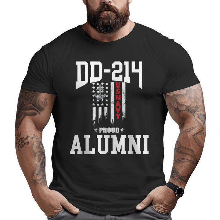 Dd 214 Alumni Us Military Veteran Navy Vintage Us Flag Big and Tall Men T-shirt