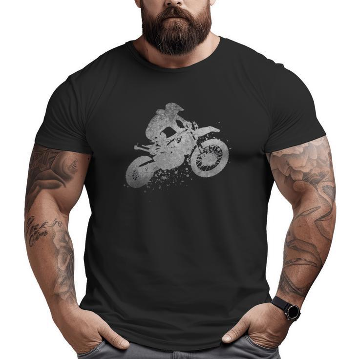 Dirt Bike Rider Vintage Retro Love Racing Men Boys Kids Dad Big and Tall Men T-shirt