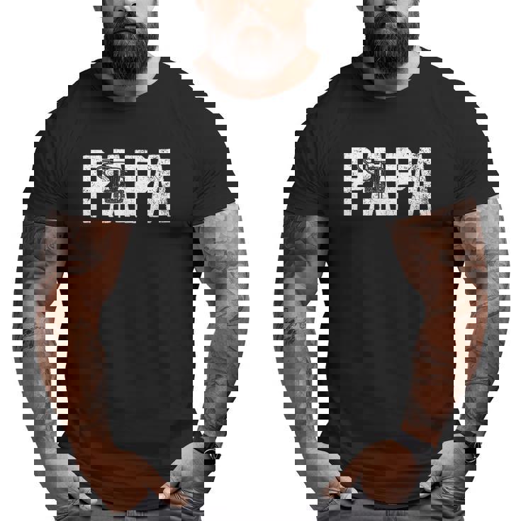 Disc Golf Papa Dad Disc Golfing Big and Tall Men T-shirt