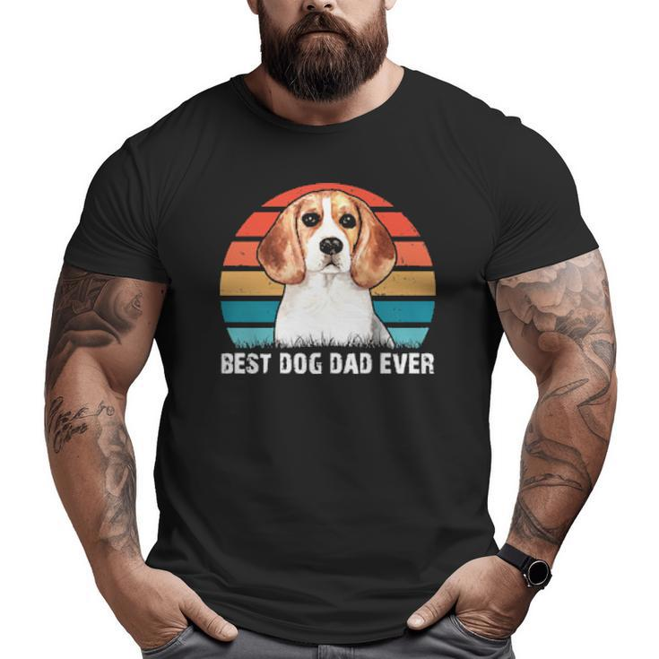 Dog Beagle Best Dog Dad Everfunny Fathers Day Retro Vintage S 64 Paws Big and Tall Men T-shirt