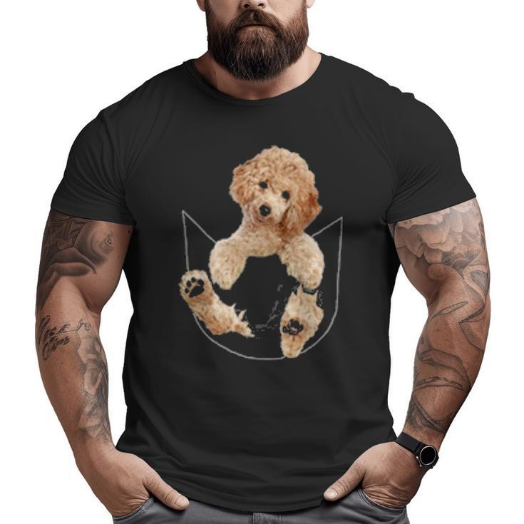 Dog Lovers Poodle In Pocket Dog Face Big and Tall Men T-shirt