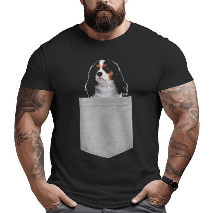 Dog In Your Pocket Cavalier King Charles Spaniels Big and Tall Men T-shirt