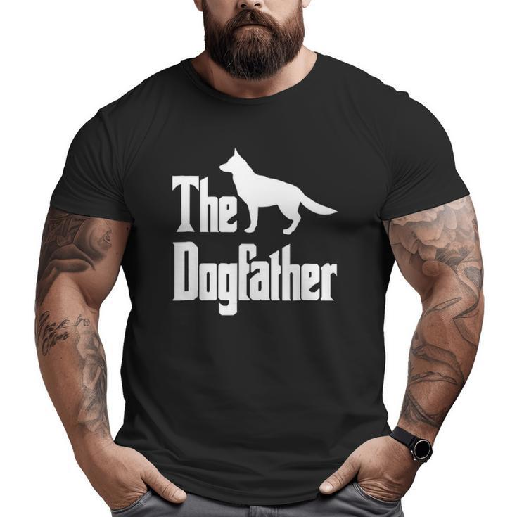 The Dogfather German Shepherd Silhouette Dog Big and Tall Men T-shirt