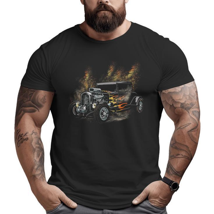 Drag Racing Muscle Cars Classic Vintage For Mechanic Mechanic   Big and Tall Men T-shirt