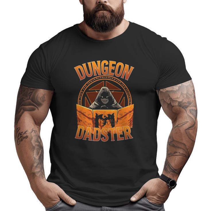 Dungeon Dadster Rpg Gamer Dice Roll Master Big and Tall Men T-shirt