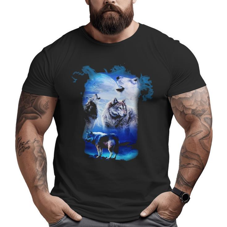 Fantasy Wolf Big and Tall Men T-shirt