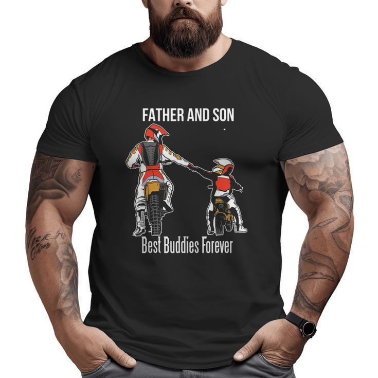 Father & Son Motocross Dirt Bike Motorcycle Big and Tall Men T-shirt