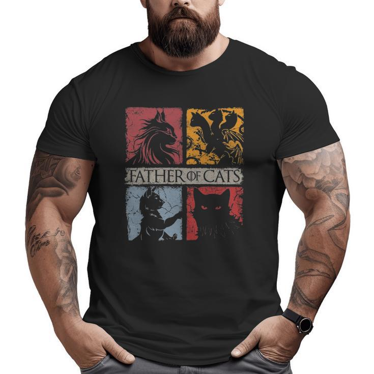 Father Of Cats Cat Lovers Cat Dad Fabulous Big and Tall Men T-shirt