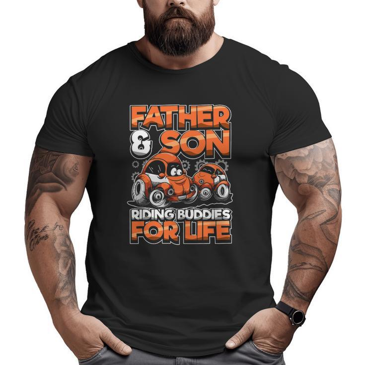 Father And Son Riding Buddies For Life Racing Car Matching Big and Tall Men T-shirt