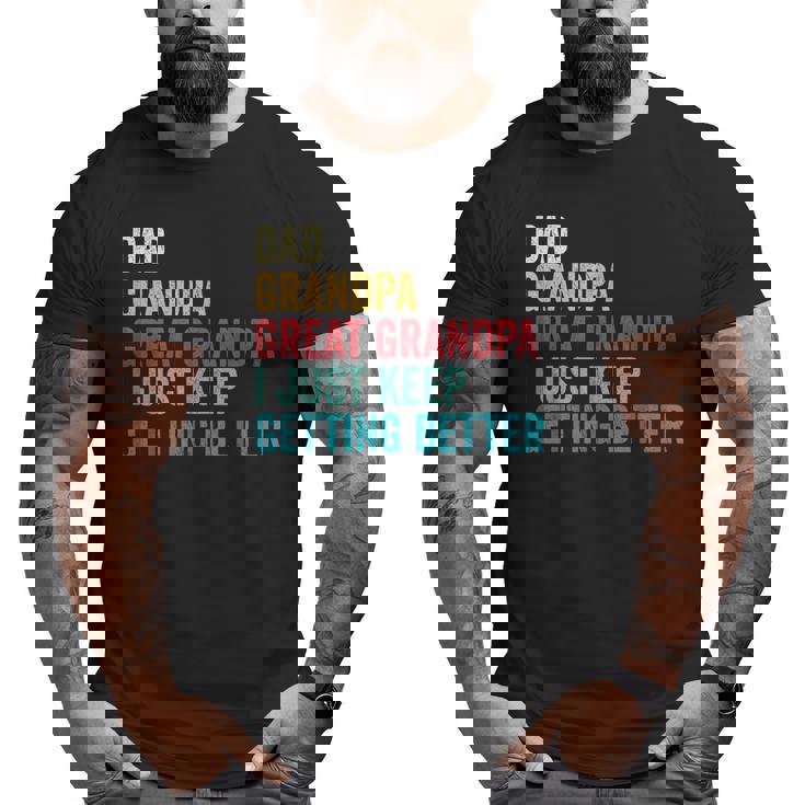 Fathers Day Grandpa From Grandkids Dad Great Grandpa Big and Tall Men T-shirt