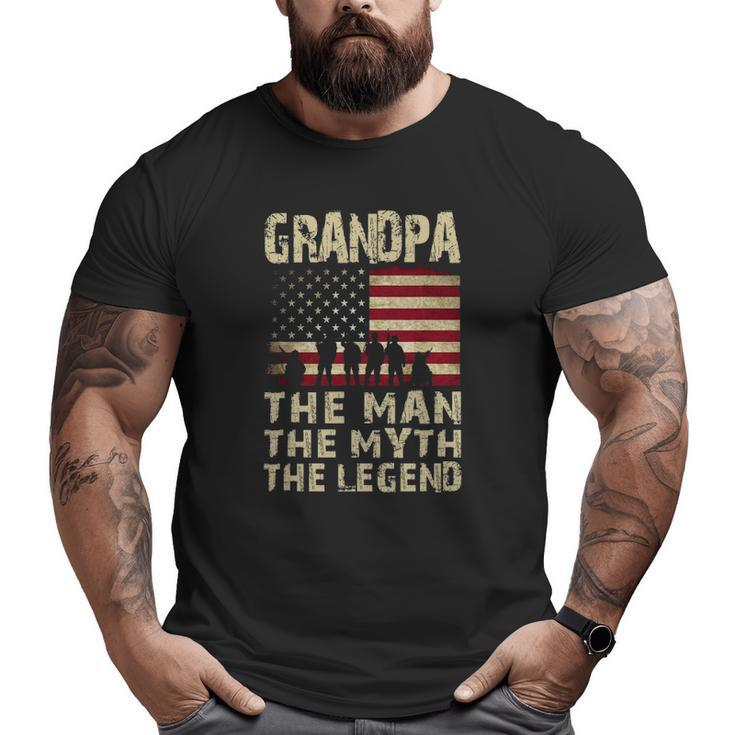 Father's Day Grandpa The Man Myth Legend Big and Tall Men T-shirt