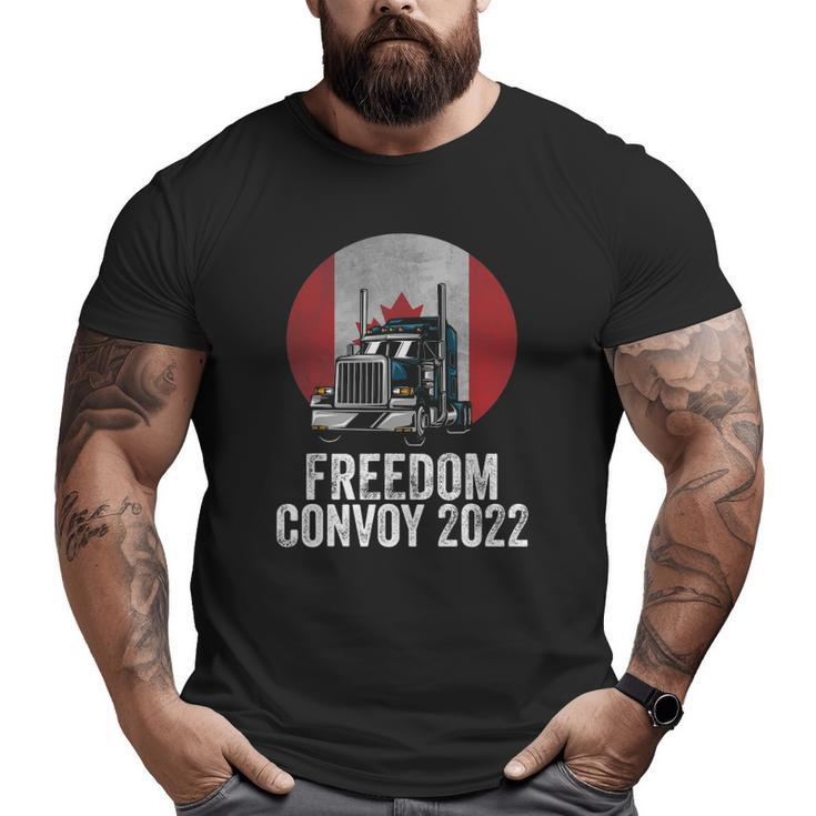 Freedom Convoy 2022 Canadian Trucker Tee Big and Tall Men T-shirt