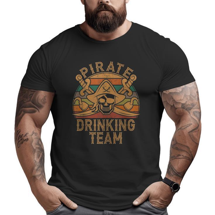 Fun Pirate Drinking Team Jolly Roger Dad Halloween Tank Top Big and Tall Men T-shirt