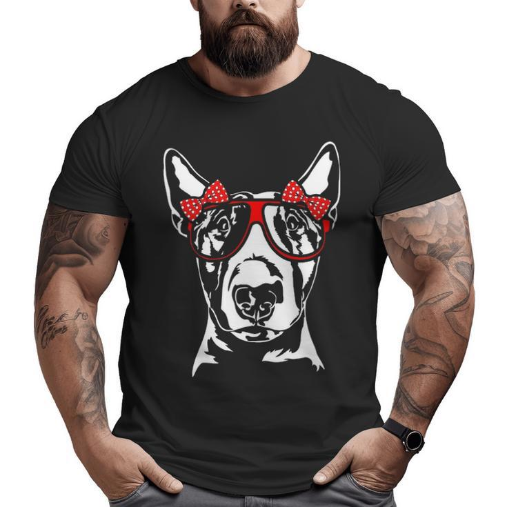 Cute Bull Terrier Girl Mom Dog Lover Big and Tall Men T-shirt