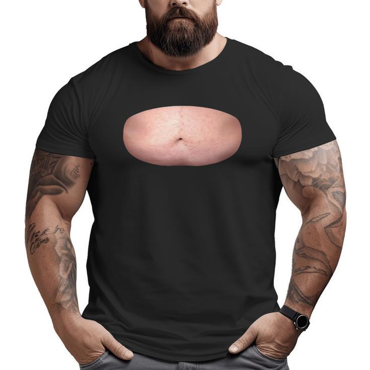 Dad Fat Belly Realistic Hilarious Costume Essential Big and Tall Men T-shirt