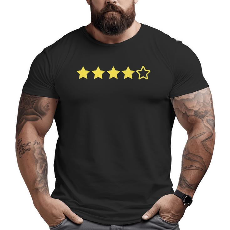 Father's Day 4 Out Of 5 Star Review Dad Papa Sarcastic Big and Tall Men T-shirt