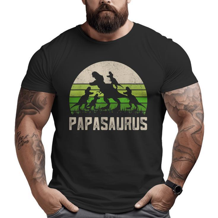 Grandpa Papasaurus Dinosaur 4 Kids Fathers Day Big and Tall Men T-shirt