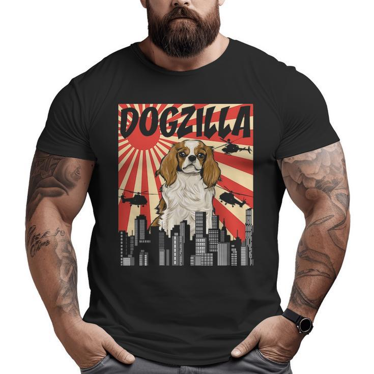 Japanese Dogzilla Cavalier King Charles Spaniel Big and Tall Men T-shirt