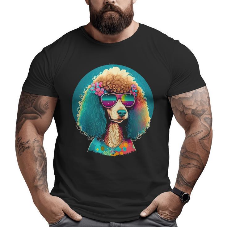Poodle Dog Miniature Poodle Toy Poodle Hippie Big and Tall Men T-shirt