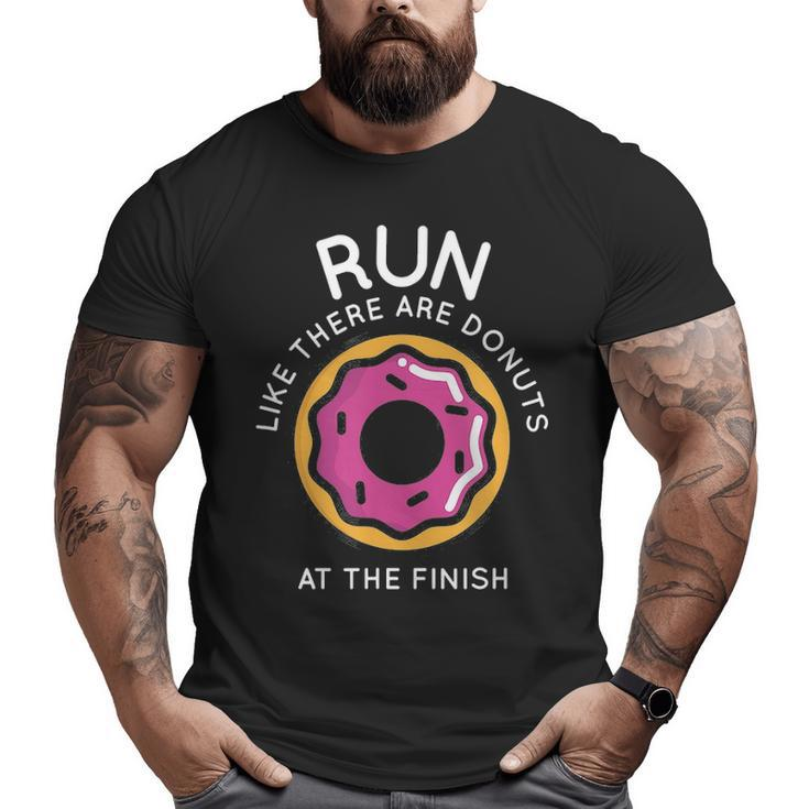 Running Donuts Marathon Mens Motivation Big and Tall Men T-shirt