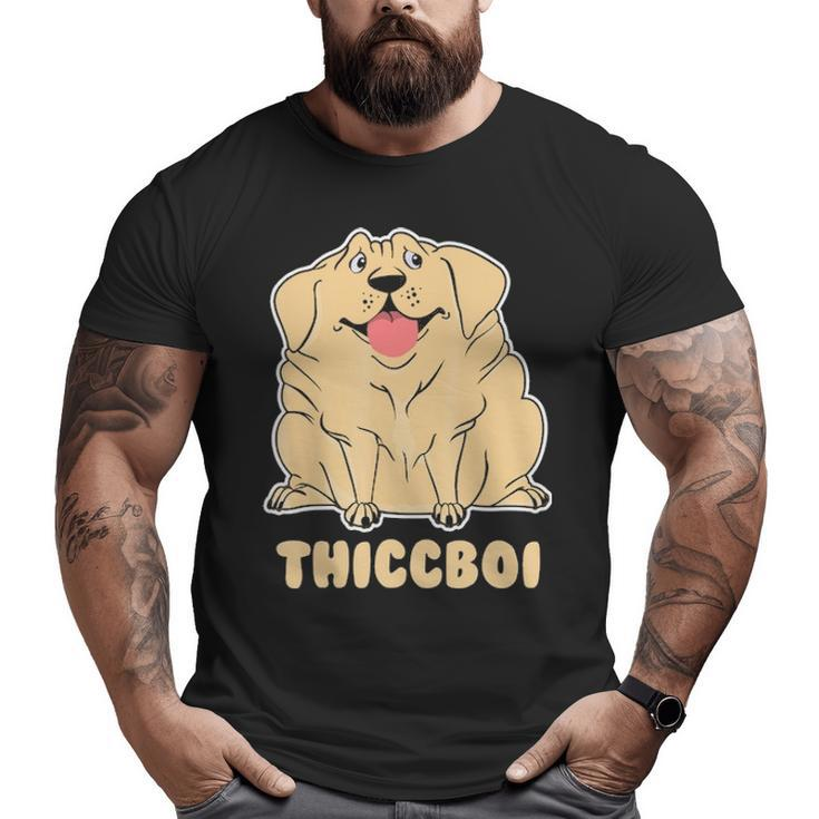Thicc Boi Labrador T  Hilarious Fat Dog Big and Tall Men T-shirt