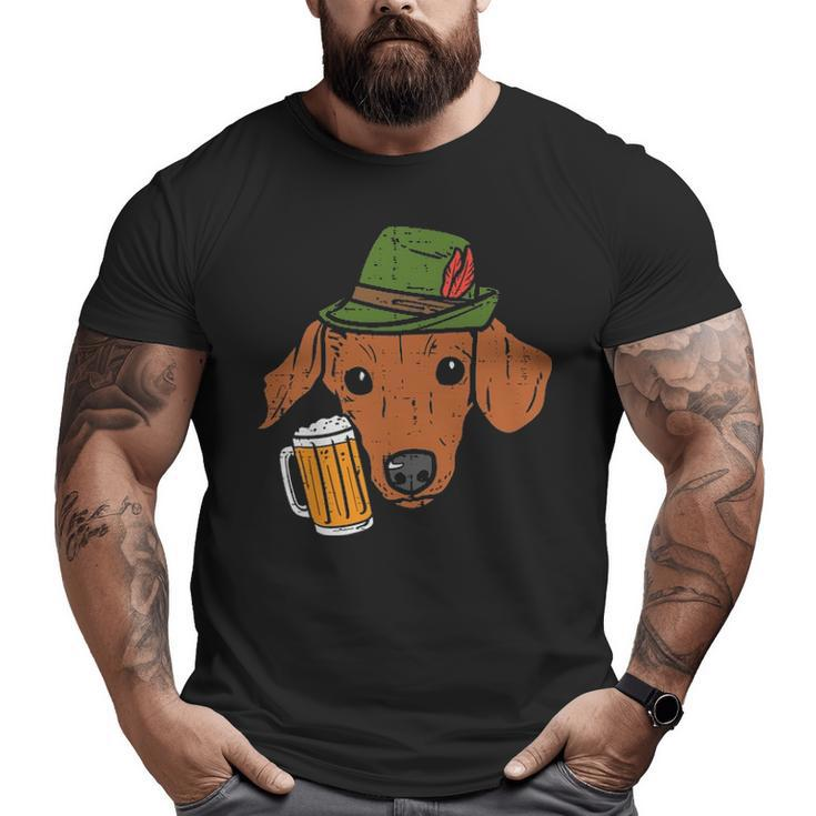 German Dachshund Oktoberfest Bavarian Weiner Sausage Dog Big and Tall Men T-shirt