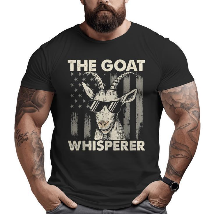 The Goat Whisperer Usa American Flag Farm Animal Big and Tall Men T-shirt