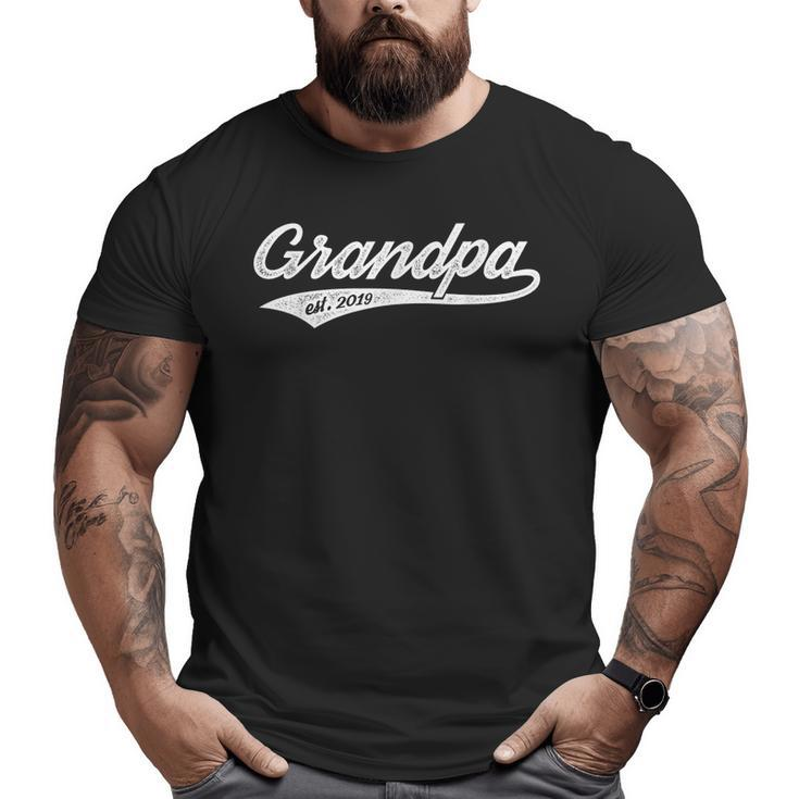 Grandpa Est 2019 Retro  Big and Tall Men T-shirt