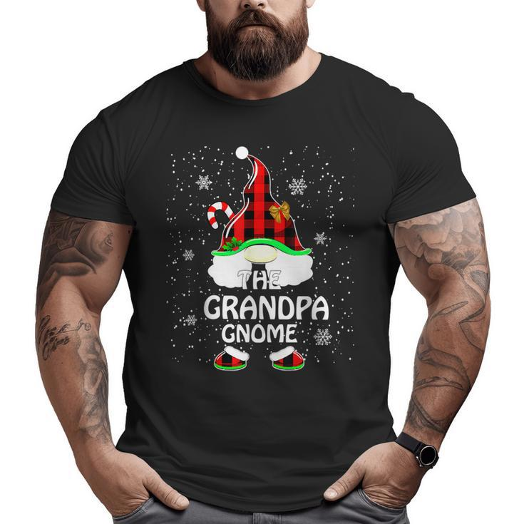 Grandpa Gnomies Red Plaid Matching Family Christma Big and Tall Men T-shirt