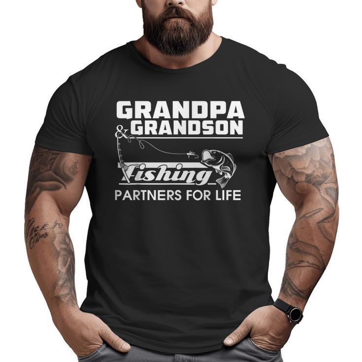 Grandpa And Grandson Fishing Partners For Life Family Big and Tall Men T-shirt