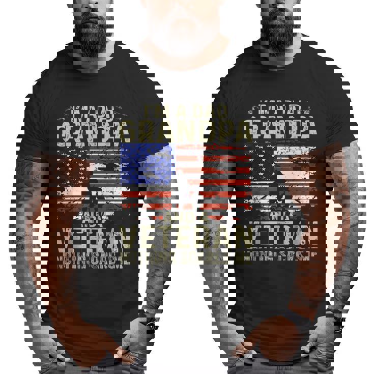 Grandpa For Men Fathers Day I'm A Dad Grandpa Veteran Big and Tall Men T-shirt