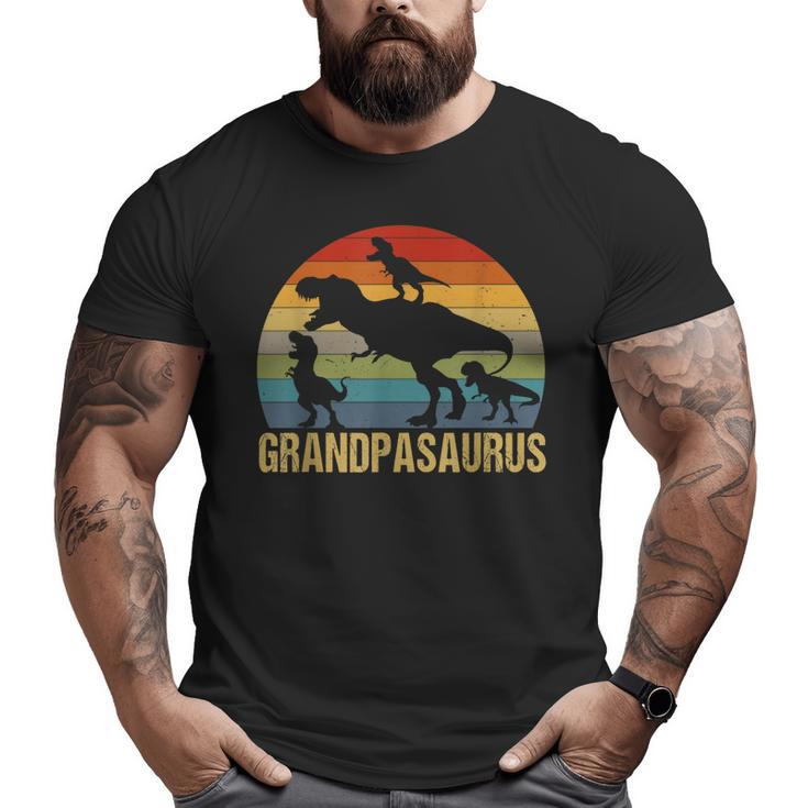 Grandpasaurus 3 Kids For Dad Grandpa Fathers Day Big and Tall Men T-shirt