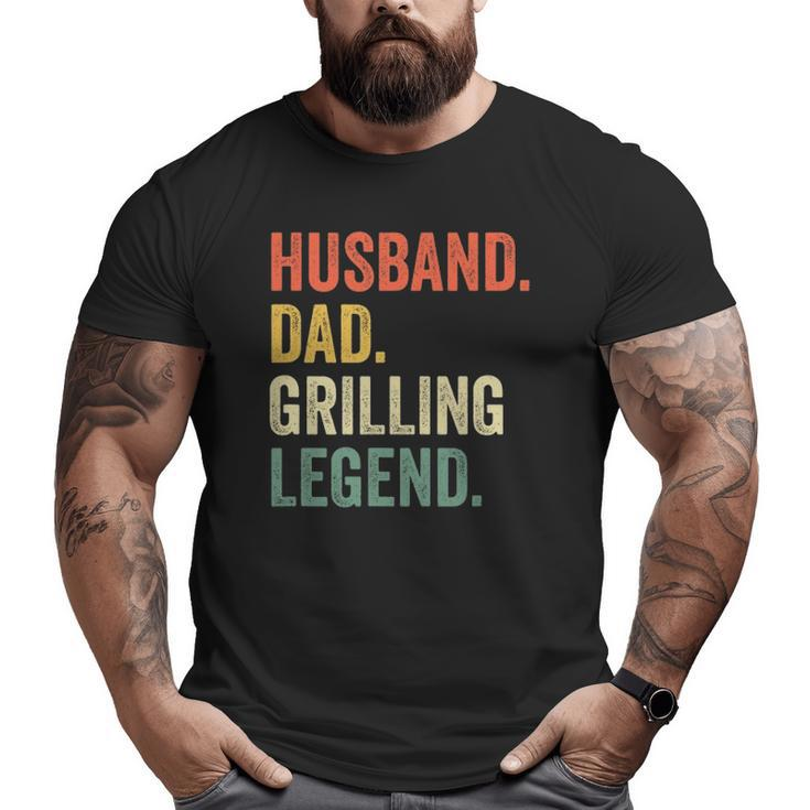 Grilling Bbq Father Husband Grill Dad Legend Vintage Big and Tall Men T-shirt