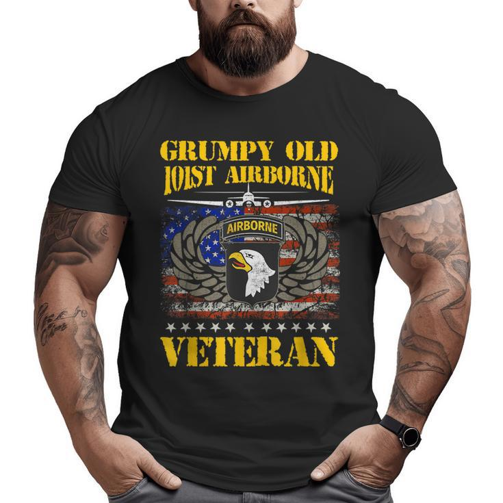 Grumpy Old 101St Airborne Division Veteran Flag Vintage Big and Tall Men T-shirt