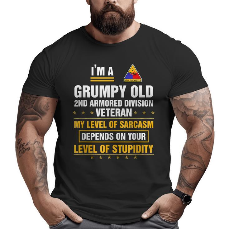 Grumpy Old 2Nd Armored Division Veteran Veterans Day Big and Tall Men T-shirt