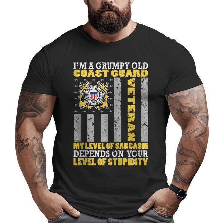 Grumpy Old Coast Guard United States Military Veteran Veteran  Big and Tall Men T-shirt
