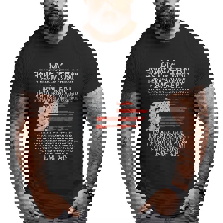 I Am A Grumpy Veteran I Dont Care Veteran Grumpy Old Man Big and Tall Men T-shirt