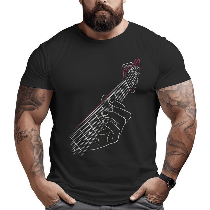 Guitar Line Art Big and Tall Men T-shirt