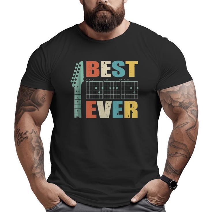 Guitarist Father Best Dad Ever D A D Chord Dad Big and Tall Men T-shirt
