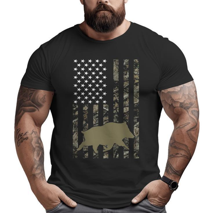 Hog Hunting For Men Women Wild Boar Pig Hunter Big and Tall Men T-shirt