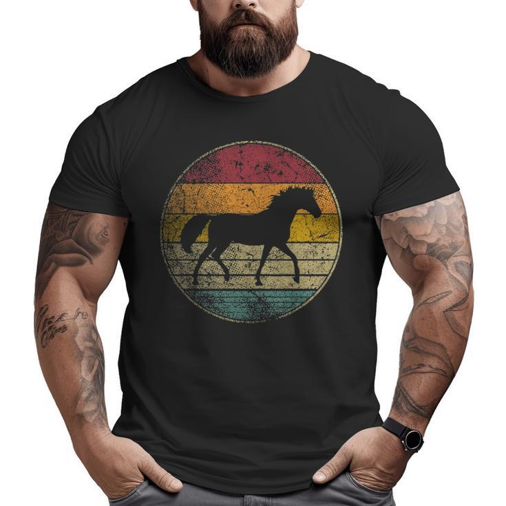 Horse Riding Love Equestrian Girl Vintage Distressed Retro Big and Tall Men T-shirt