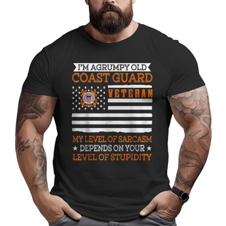 I'm A Grumpy Old Coast Guard Veteran Veteran Big and Tall Men T-shirt
